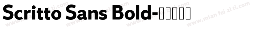 Scritto Sans Bold字体转换